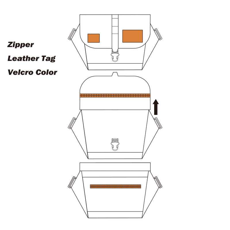 Rainbow Saco Senger(Zipper/Leather Tag/Velcro) - Rainbow Adventure Design