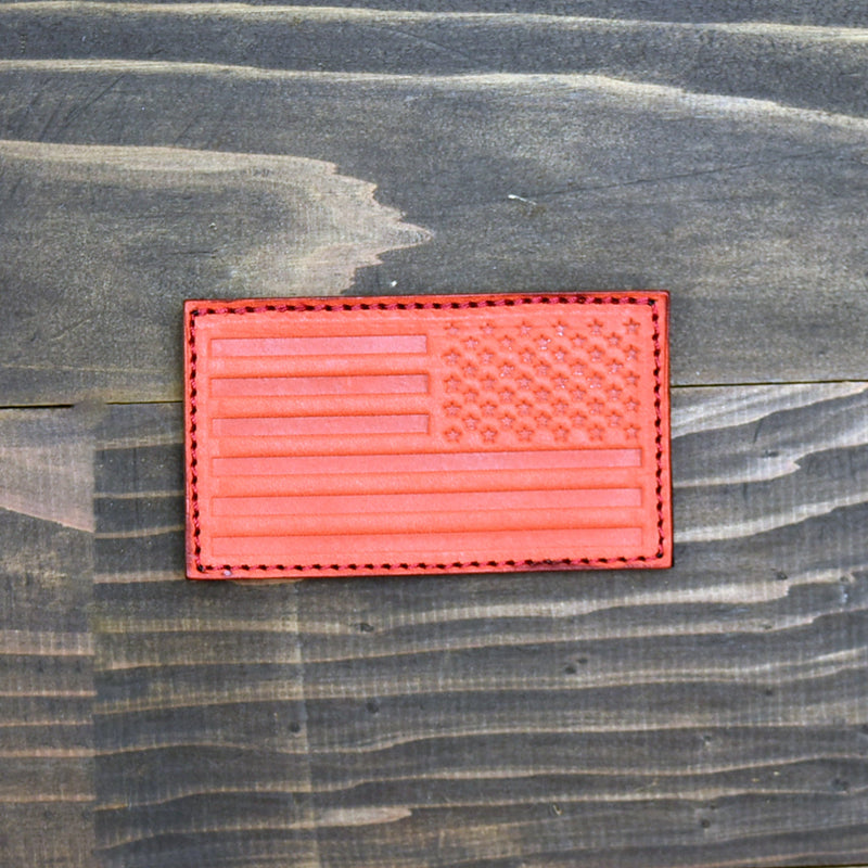 USA Flag Patch Leather (Regular Size) - Rainbow Adventure Design